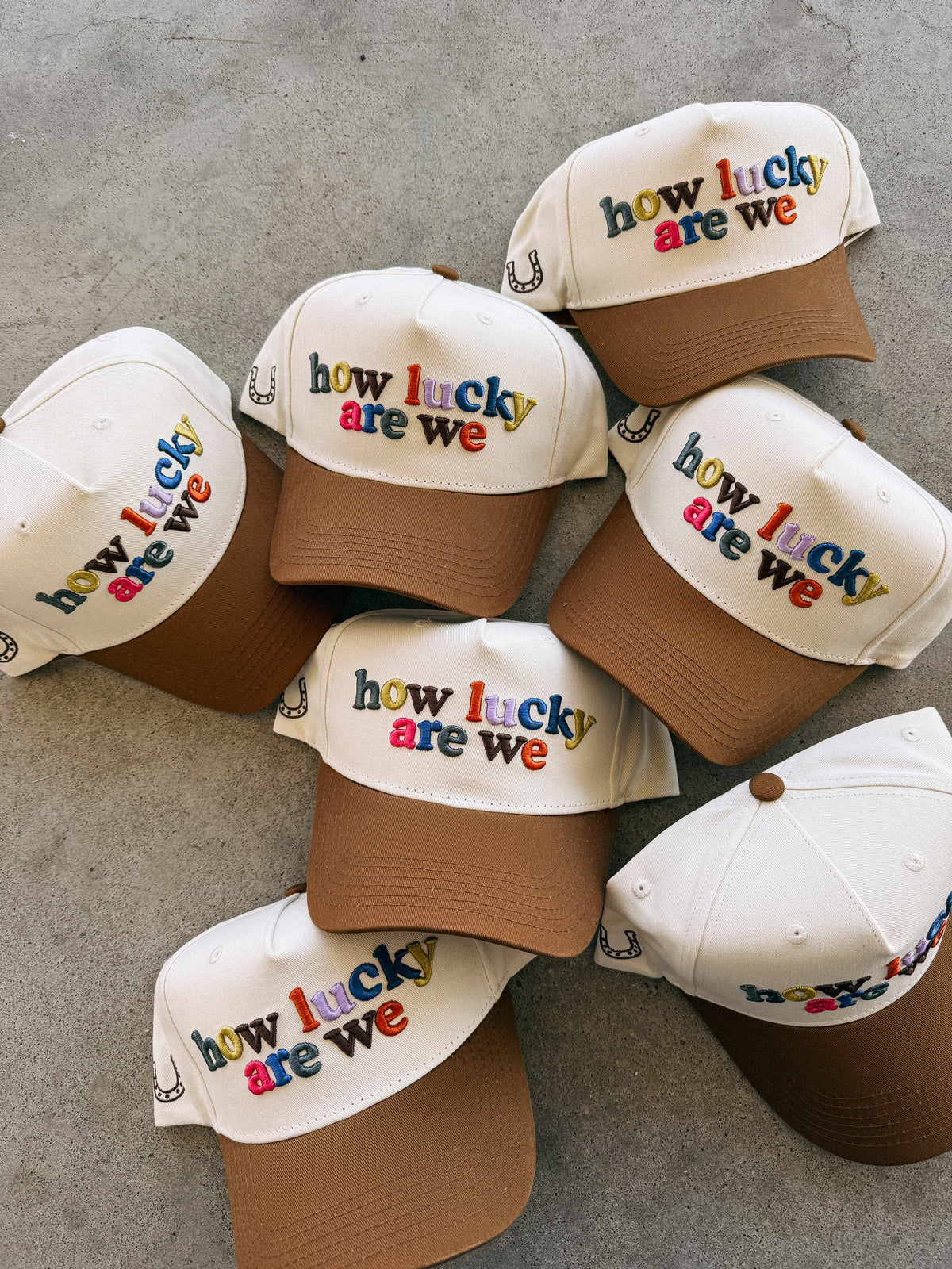 how lucky are we trucker hat