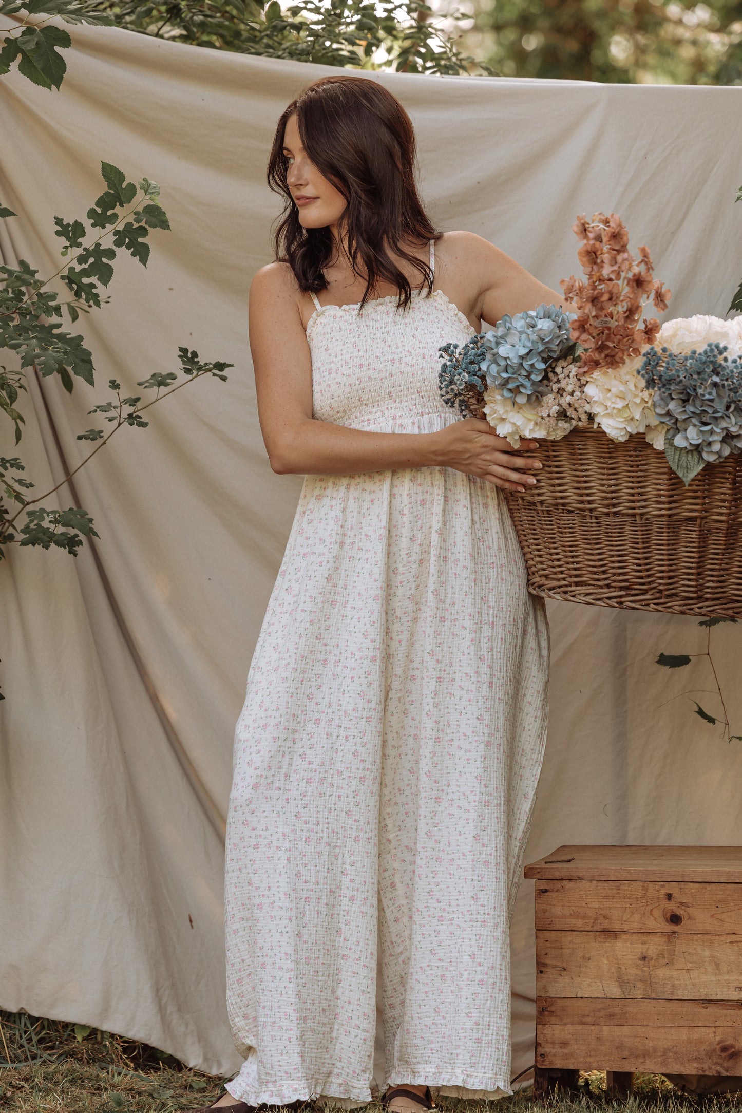 Vintage Blooms Womens Jumpsuit