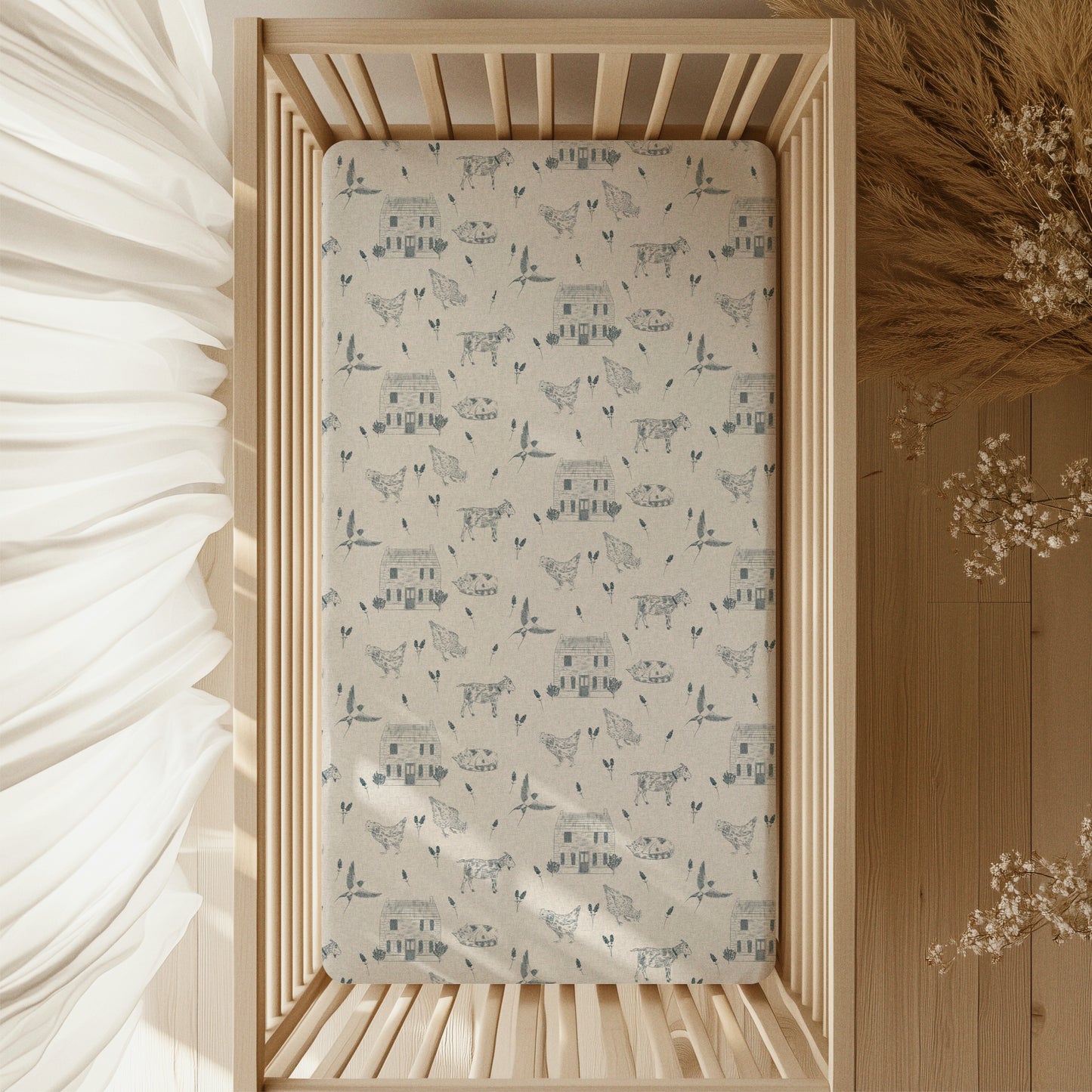 Country Cottage Crib Sheet