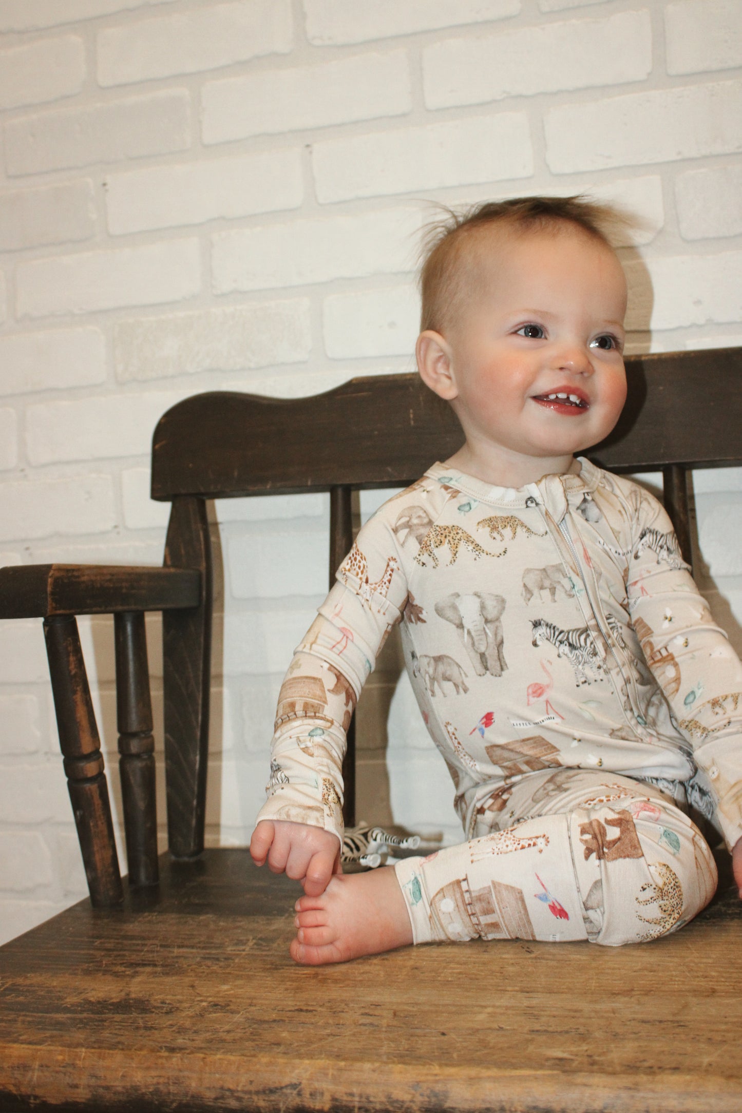 Noah’s Ark Zipper Romper