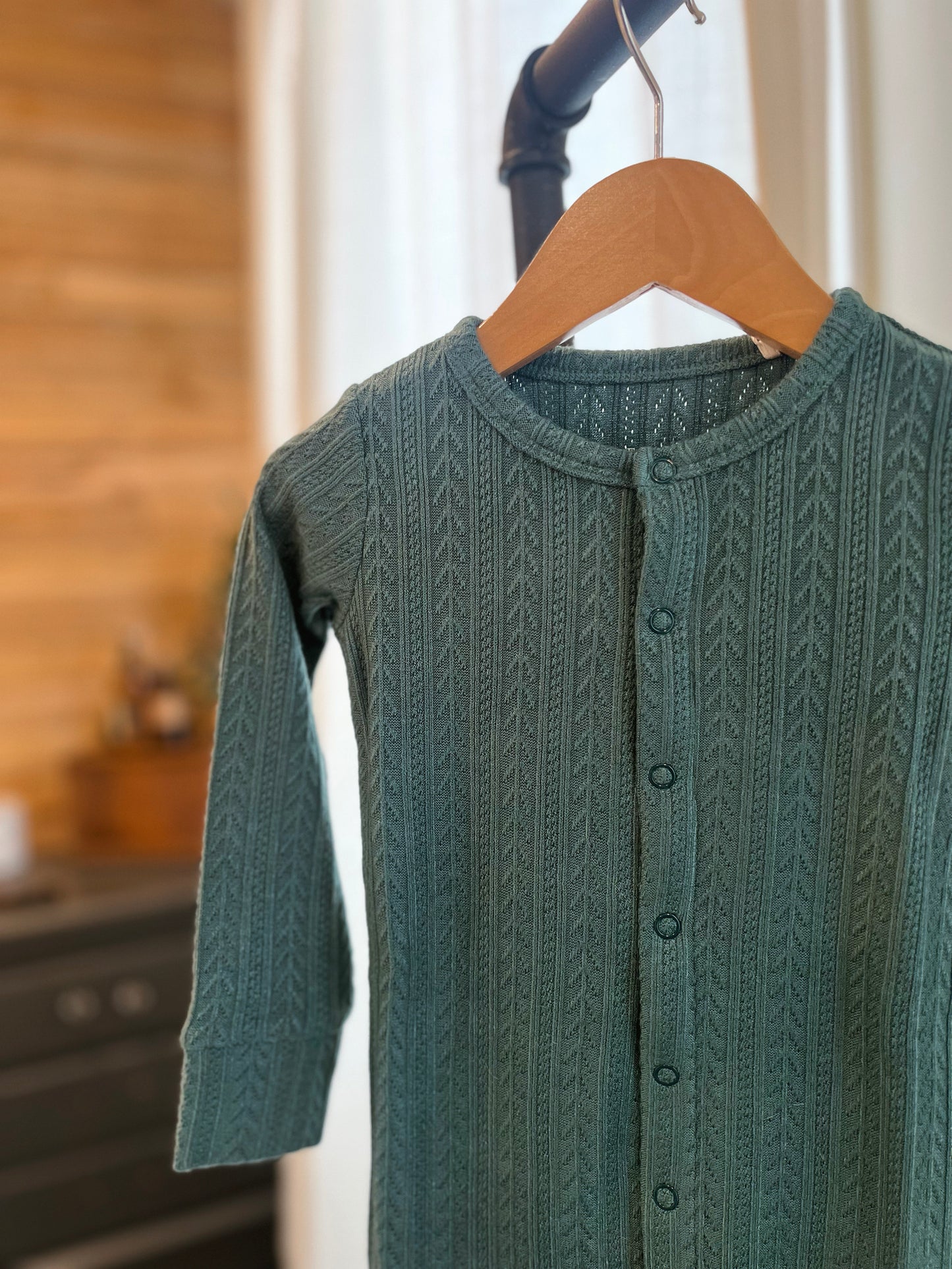 Winter Green Knitted Romper