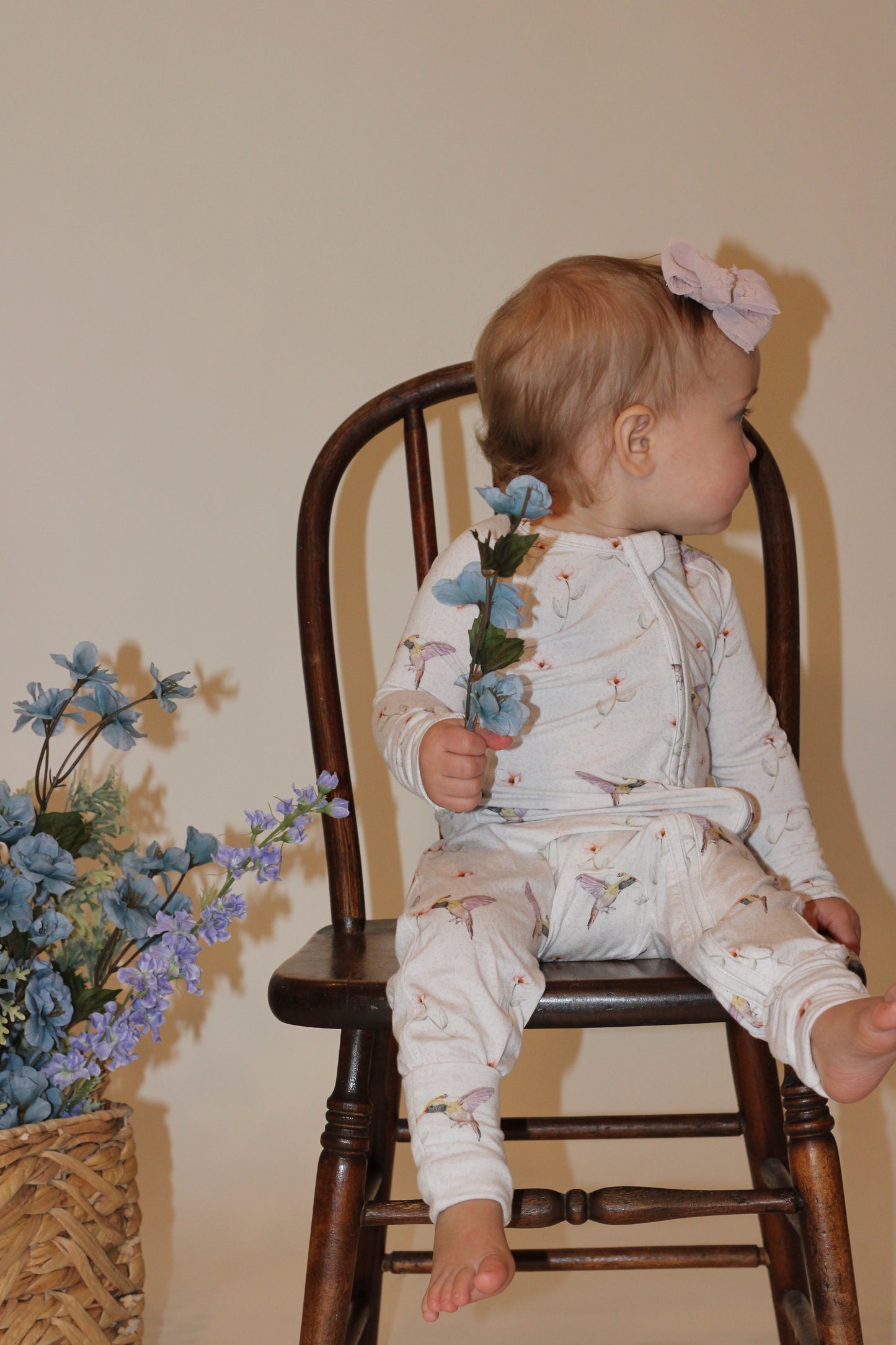 Hummingbird Kisses Zipper Romper