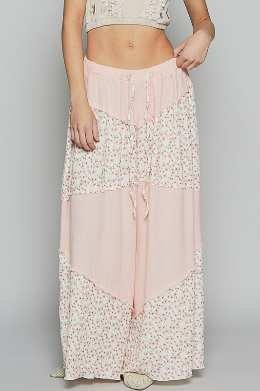 Pink Dainty Floral Pants
