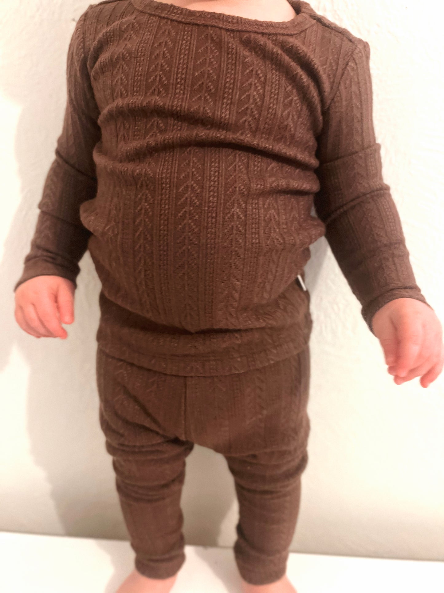 Chocolate Brown Knitted Two Piece