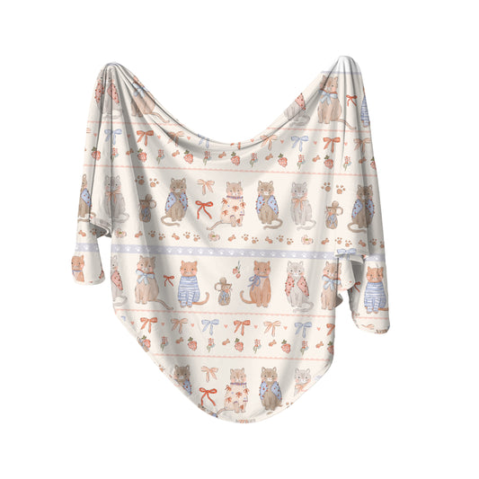 Bows and Whiskers Swaddle