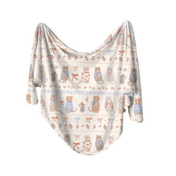 Bows and Whiskers Swaddle