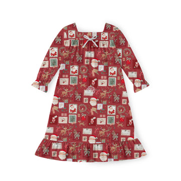PREORDER - Letters to Santa Long Sleeve Dress