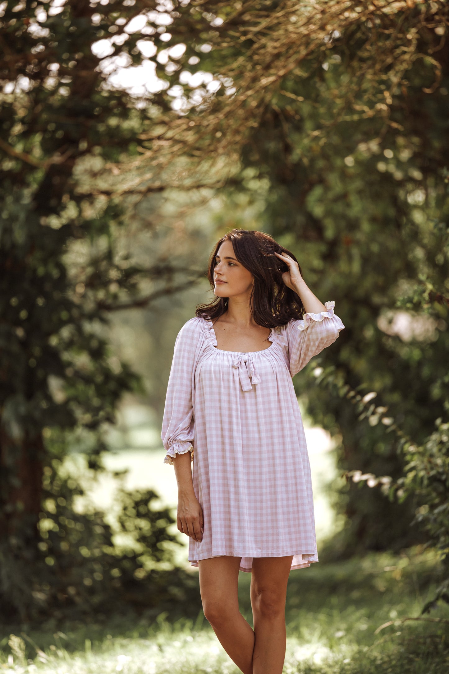 Ballerina Pink Gingham Laney Dress