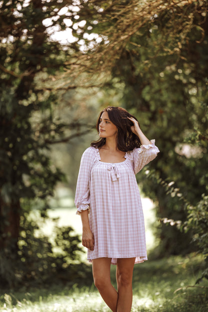 Ballerina Pink Gingham Laney Dress