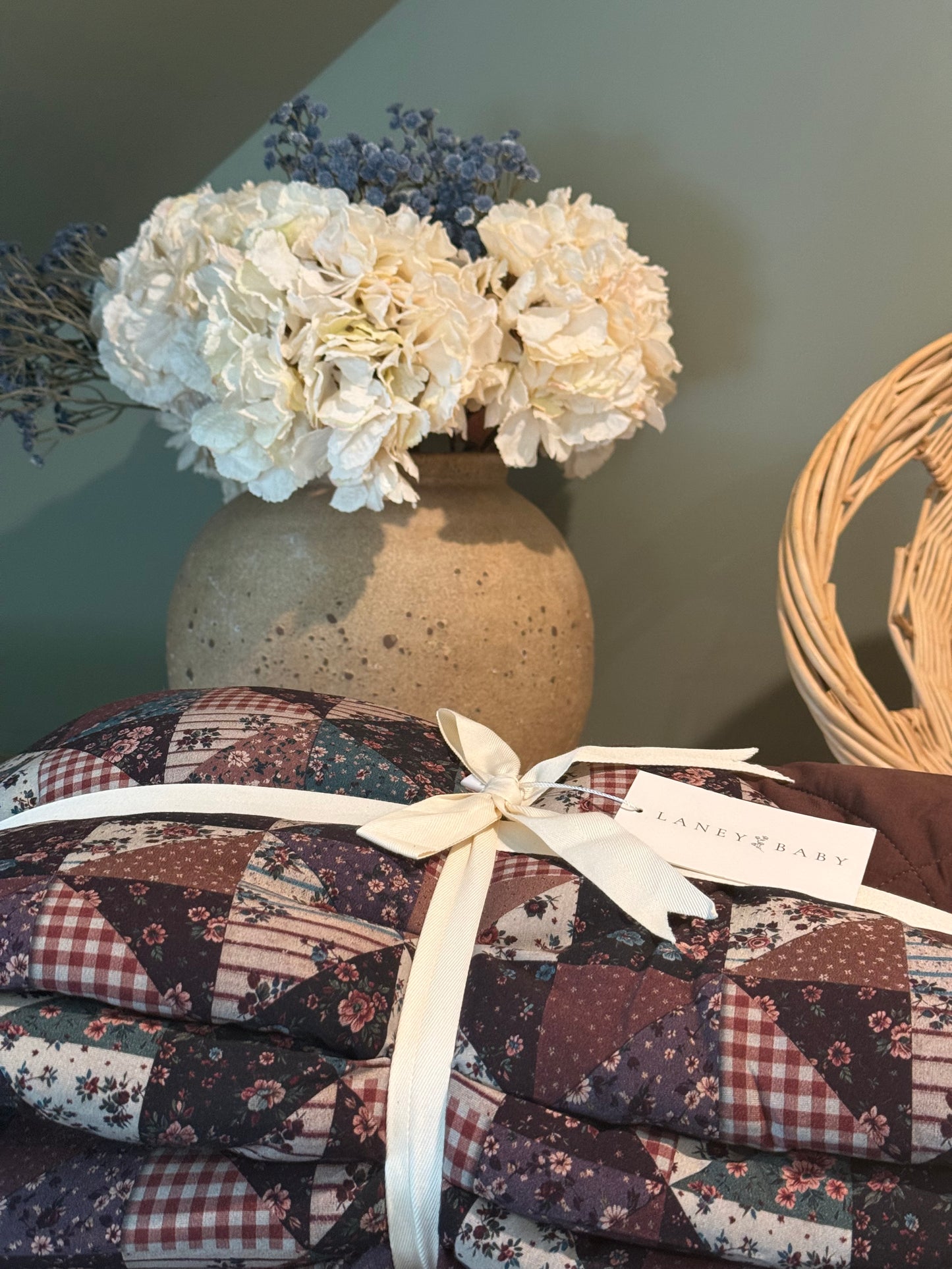 Patchwork and Posies Quilted Blanket