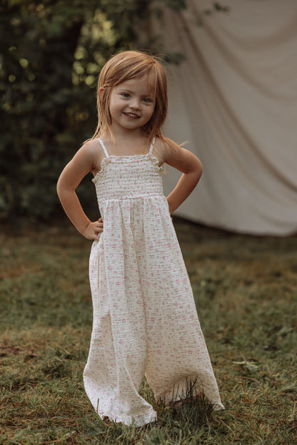 Vintage Floral Ruffle Jumpsuit