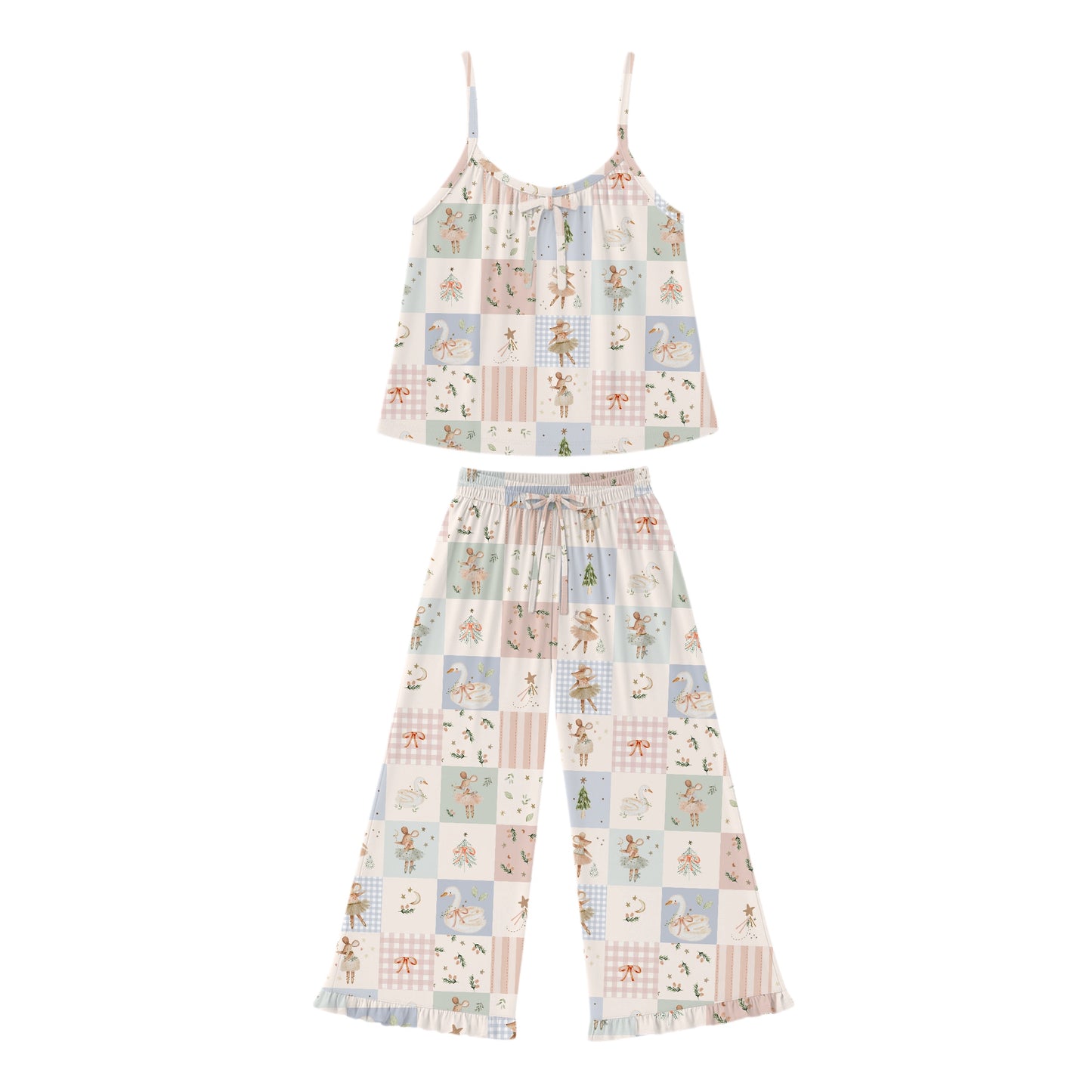 PREORDER - Sugarplum Patchwork Women’s Ruffle Set