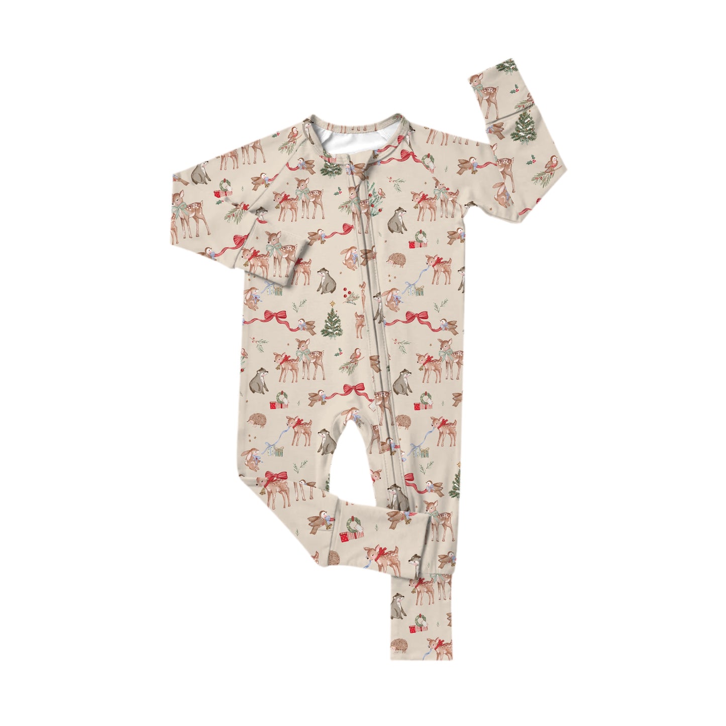 PREORDER - Woodland Noel Zipper Romper