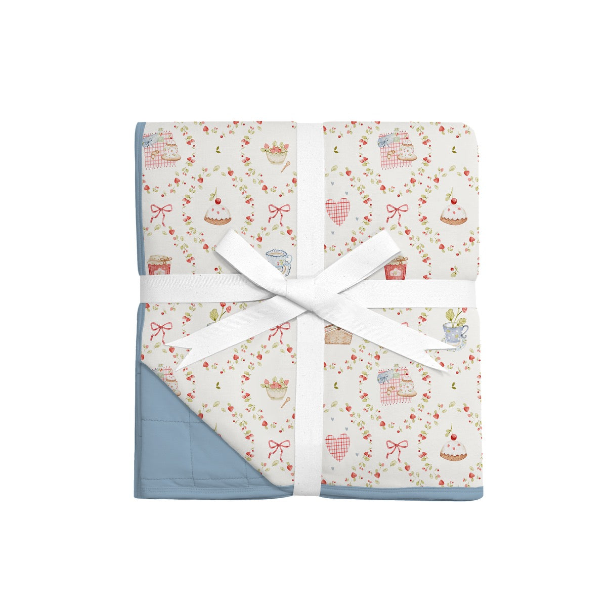 Strawberry Cake Quilted Blanket