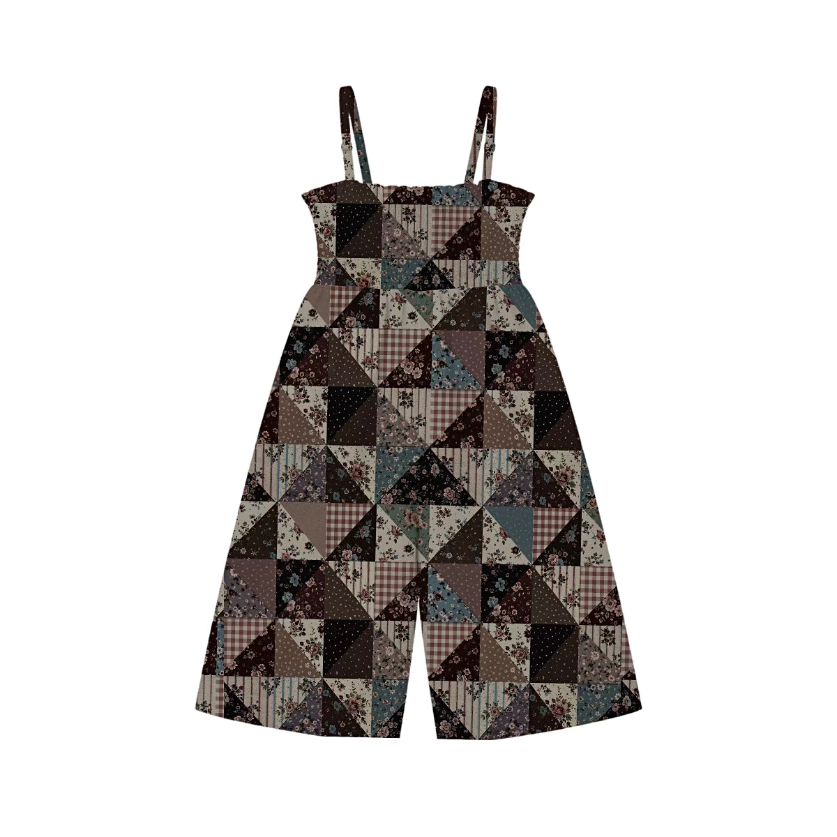 Patchwork and Posies Wide Leg Jumpsuit