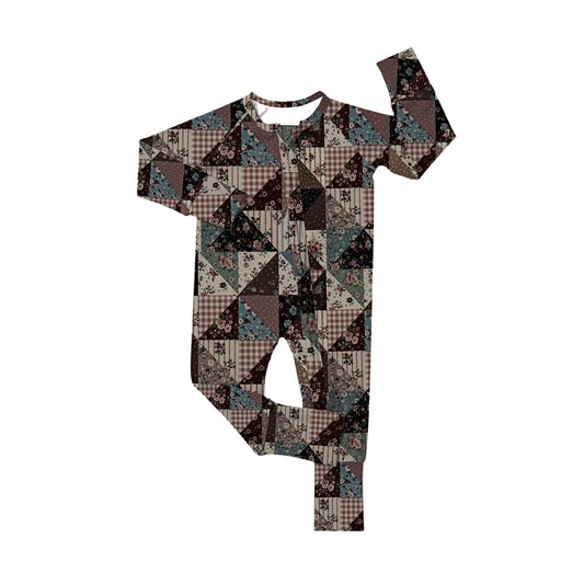 PREORDER - Patchwork and Posies Zipper Romper