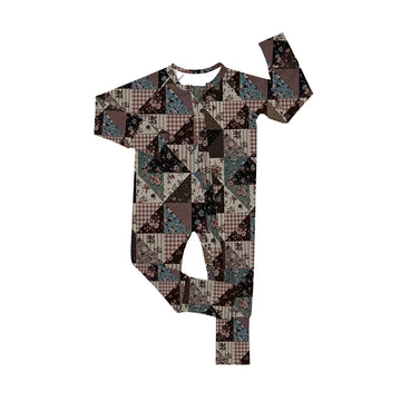 PREORDER - Patchwork and Posies Zipper Romper