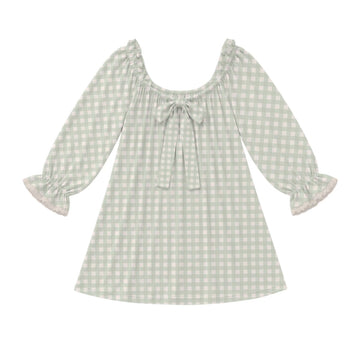 Sage Green Gingham Laney Dress