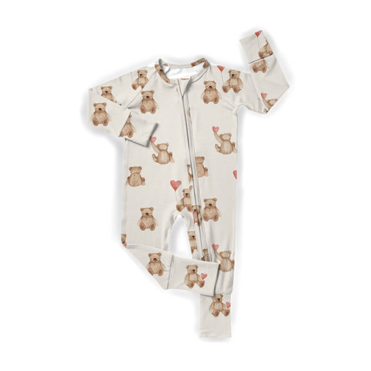 Beary Snuggly Zipper Romper